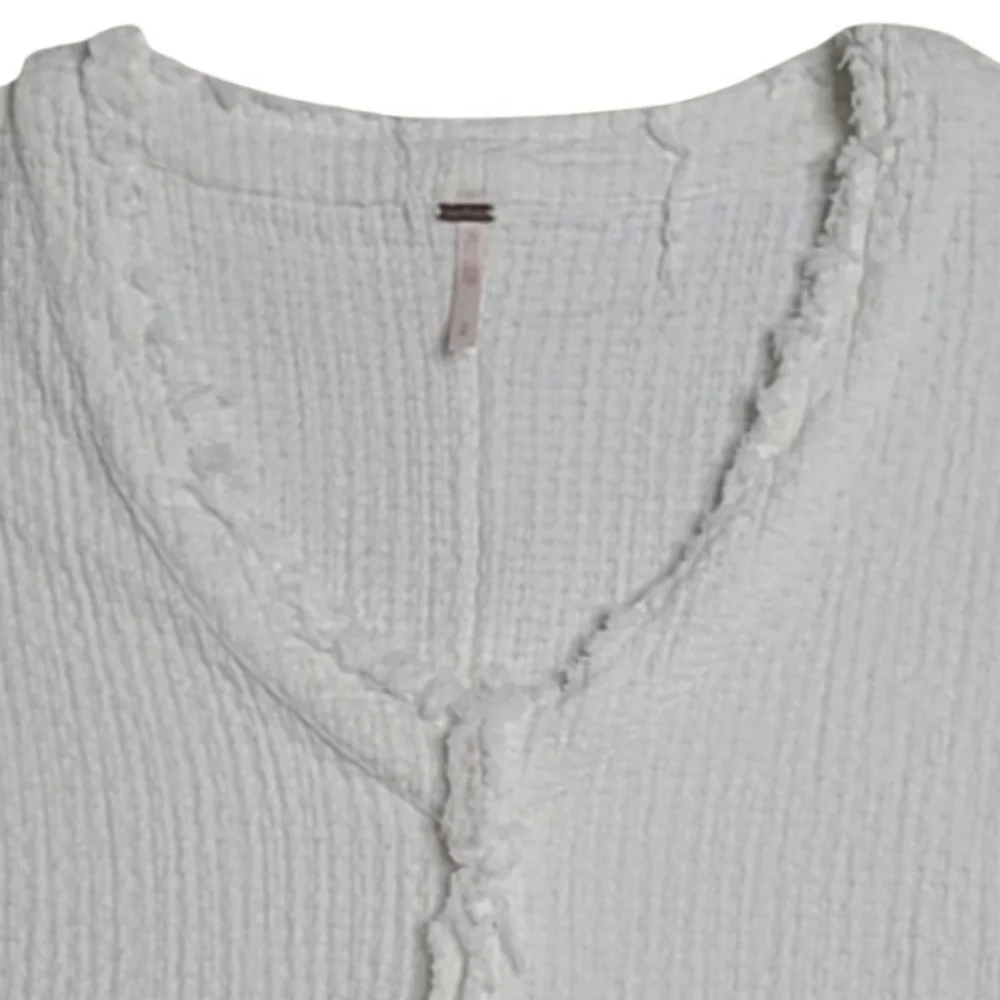 Free People IvoryTweed Boxy Fit Crop Top